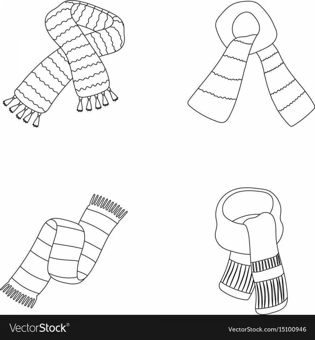 Раскраска волшебный шарф для детей 3-4 лет