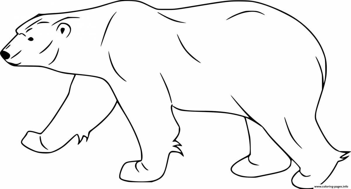 Веселый белый медведь раскраски для детей 4-5 лет