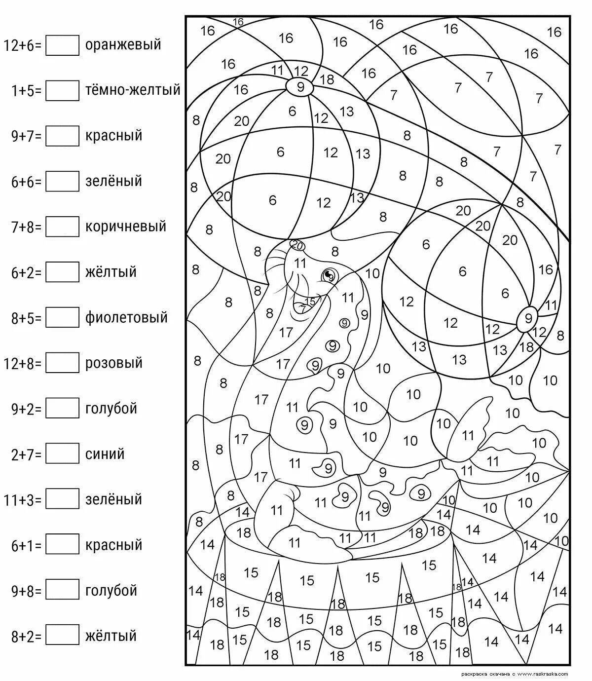 Crazy coloring by numbers for girls 9-10 years old