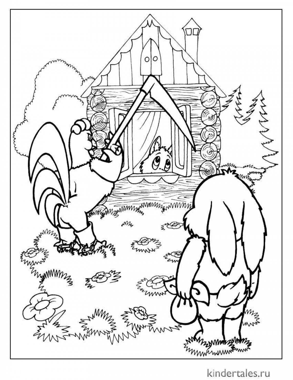 Charming hare house coloring for young people