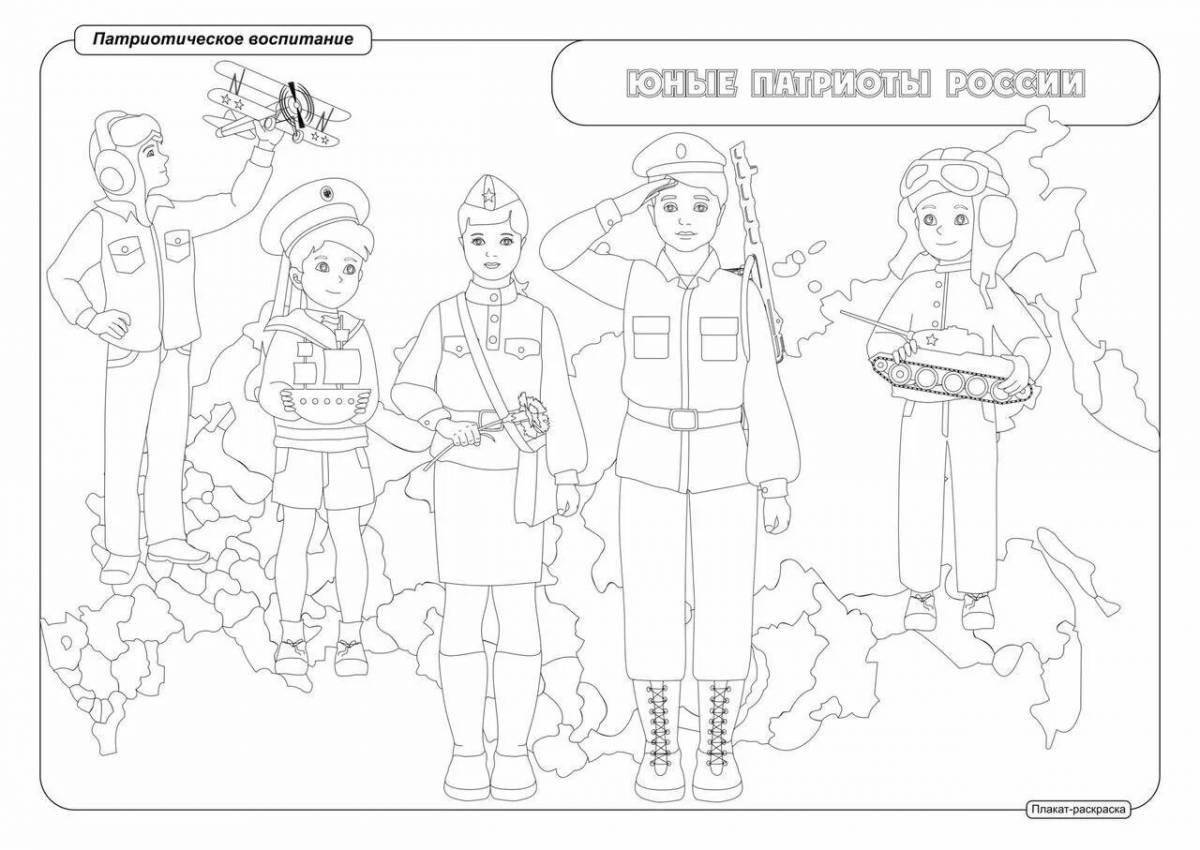 Great coloring page russia my homeland for preschoolers