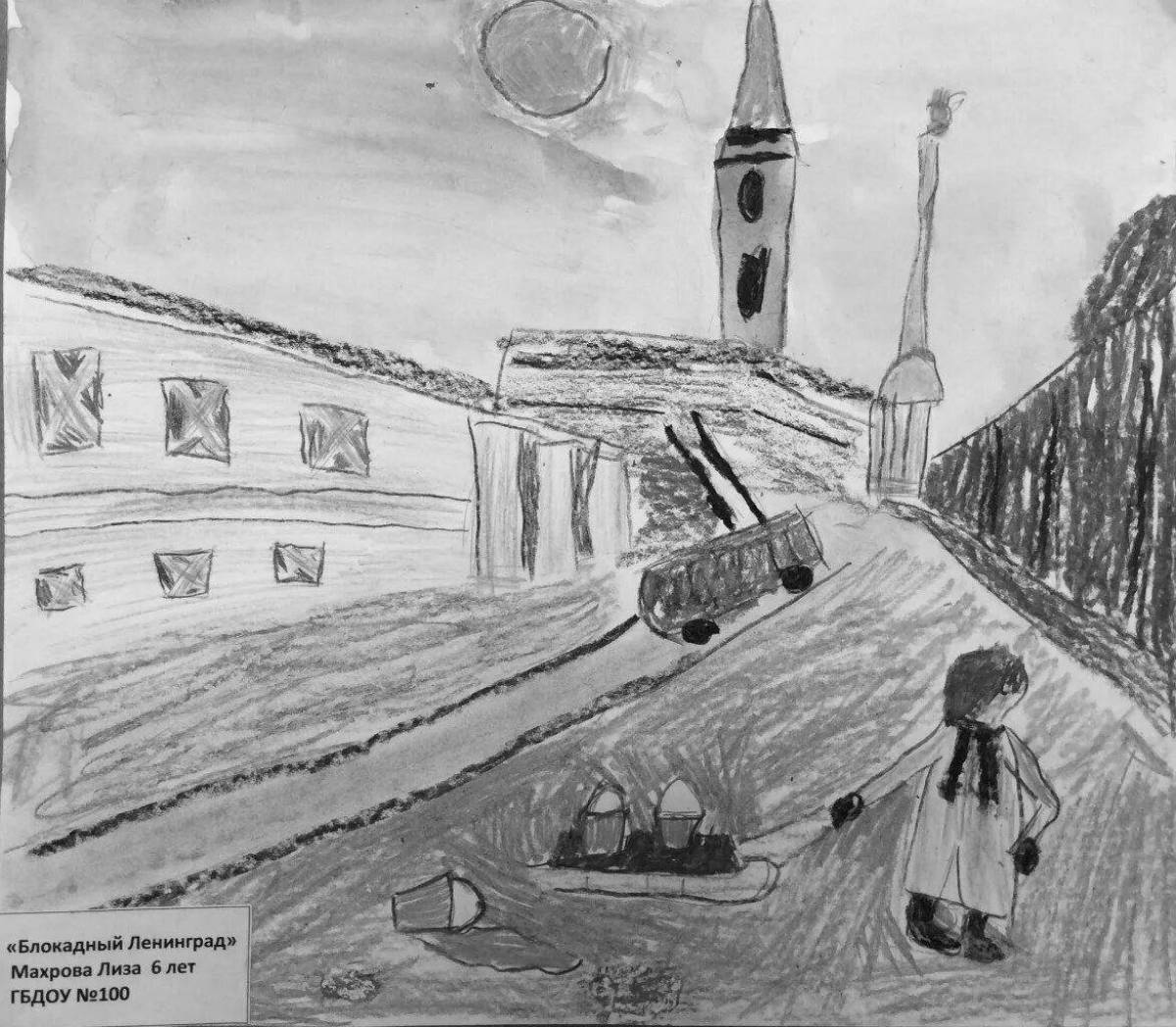 Coloring book inspiring removal of the siege of leningrad