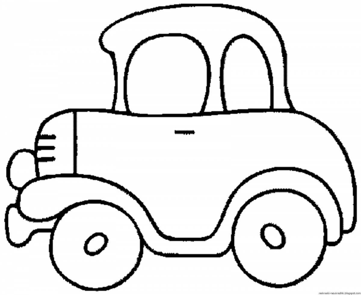 Fun car coloring for 2 year olds