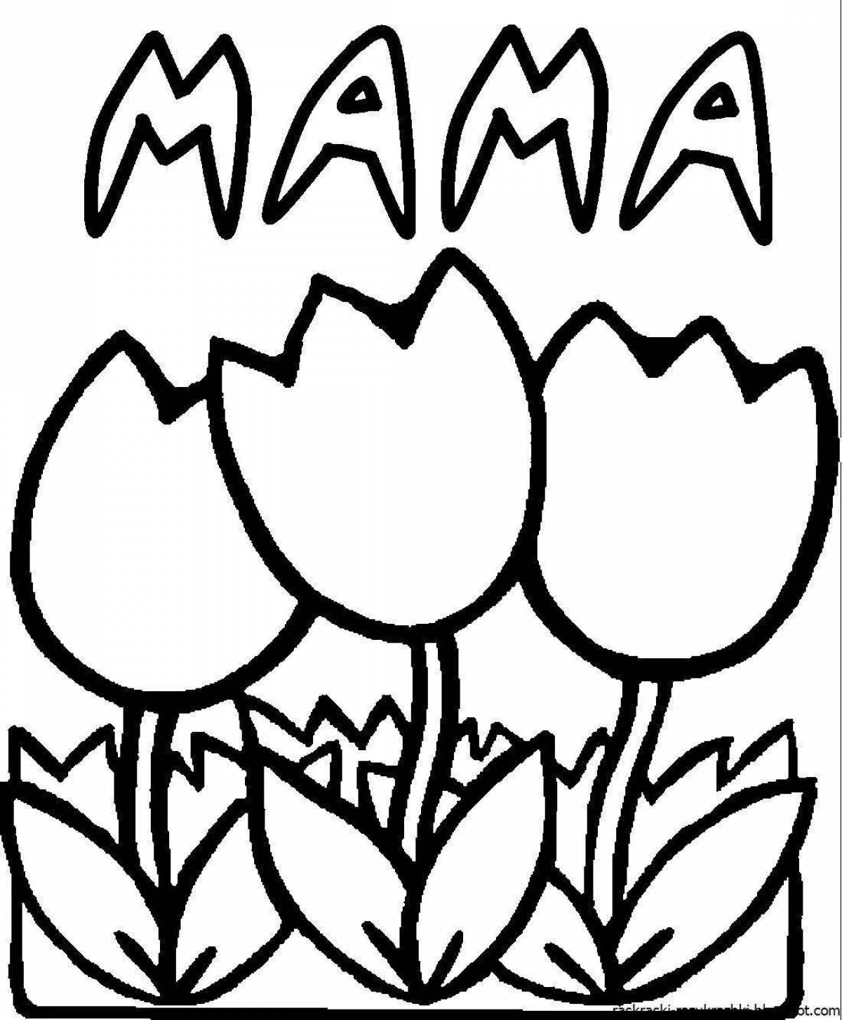 Funny March 8 coloring book for kids