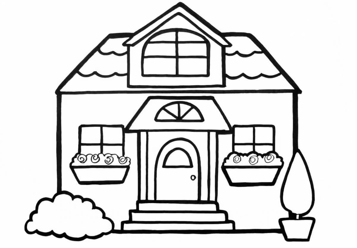Amazing house coloring book for 4-5 year olds