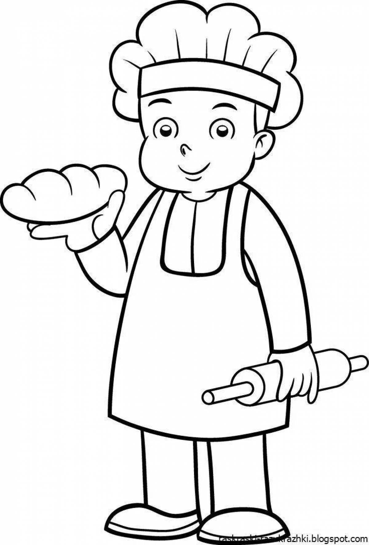 Photo Coloring book sparkling scientist