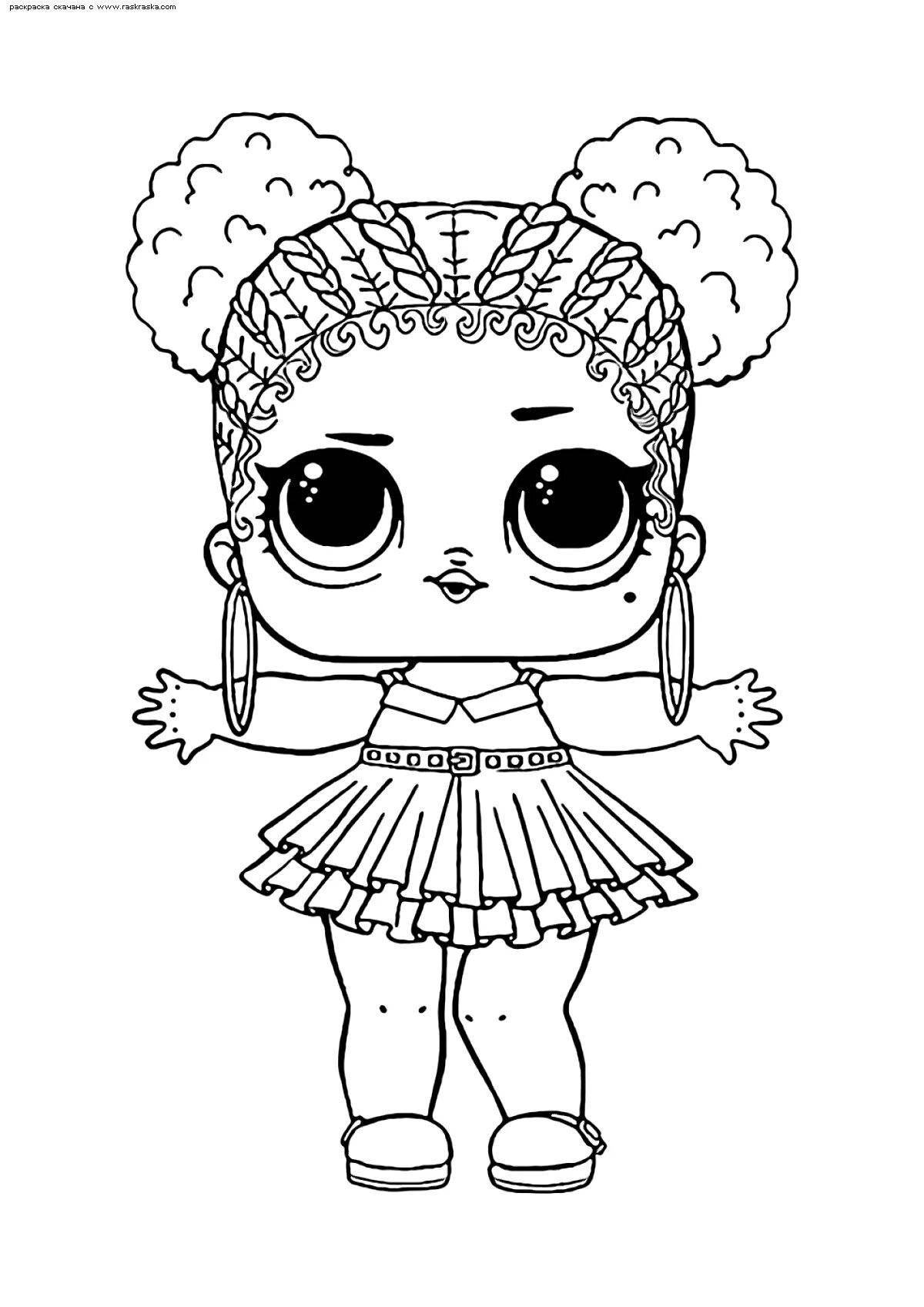Adorable Lola doll coloring book for 3-4 year olds