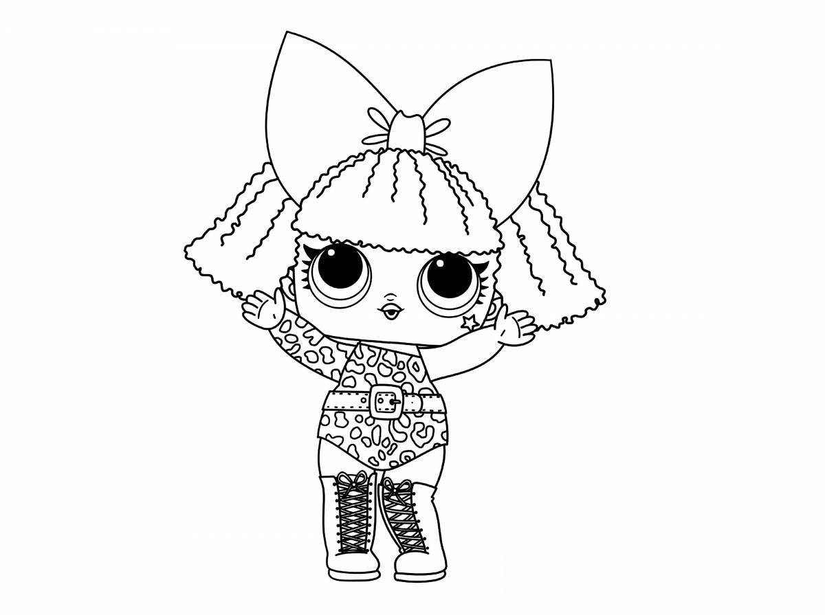 Dazzling lola doll coloring book for kids