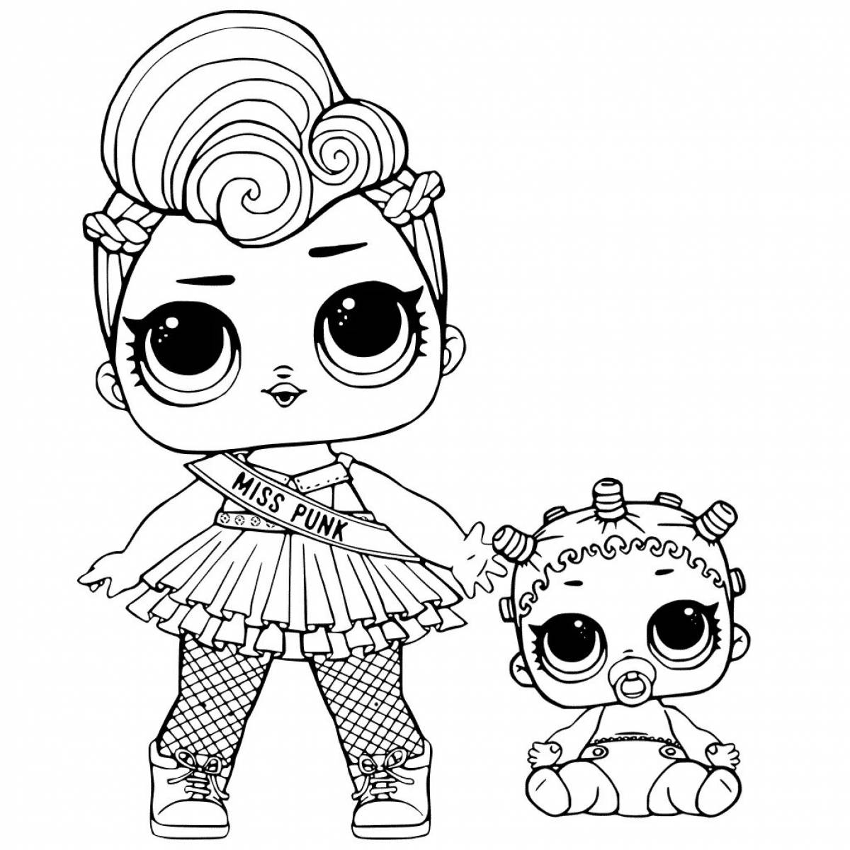 Gorgeous Lola doll coloring book for 3-4 year olds