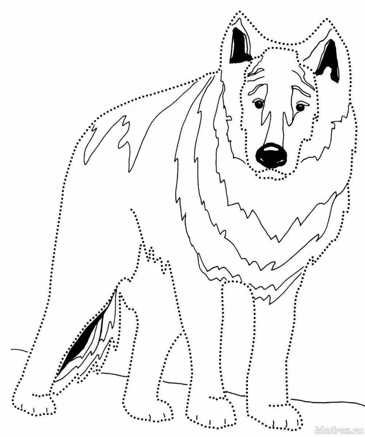 Amazing wolf coloring book for kids 6-7 years old