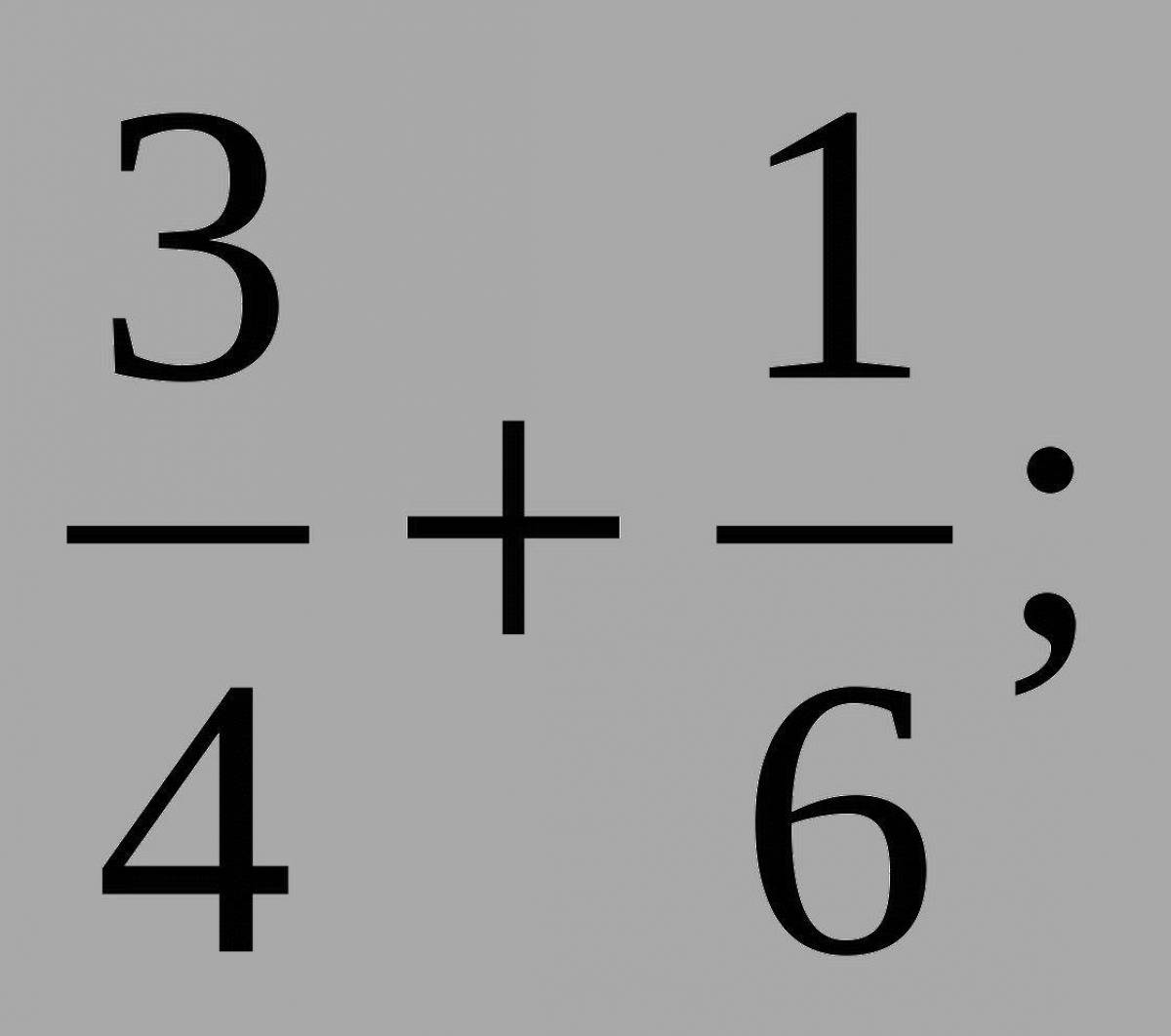 Fun addition and subtraction of ordinary fractions Grade 5