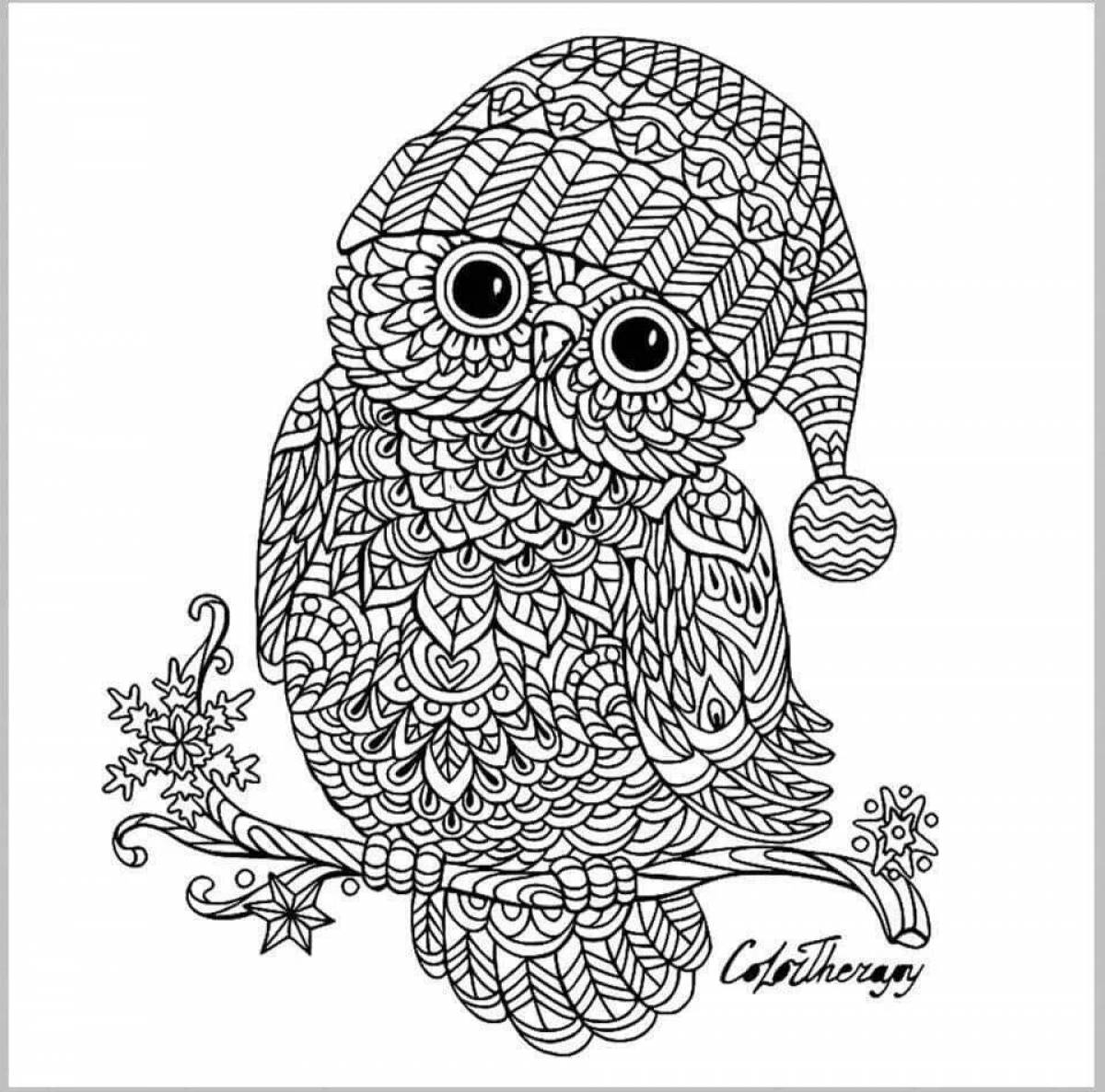 Elegant anti-stress coloring book for girls 9-10 years old