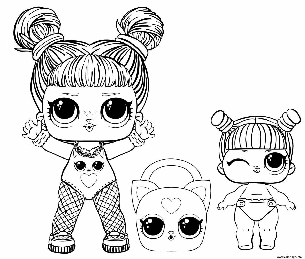 Playful coloring of lol dolls and their pets