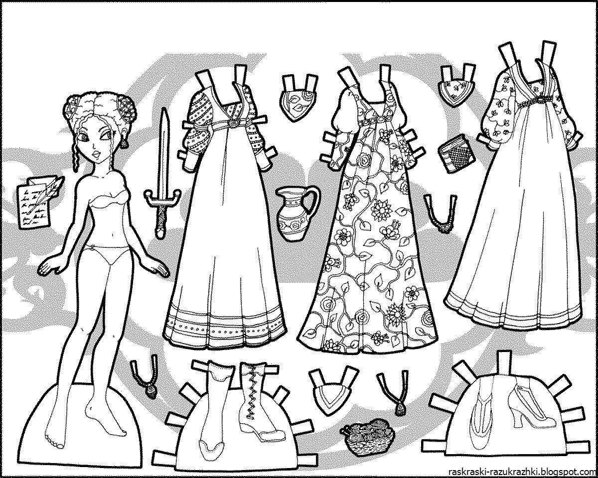 Paper cut doll with clothes #6