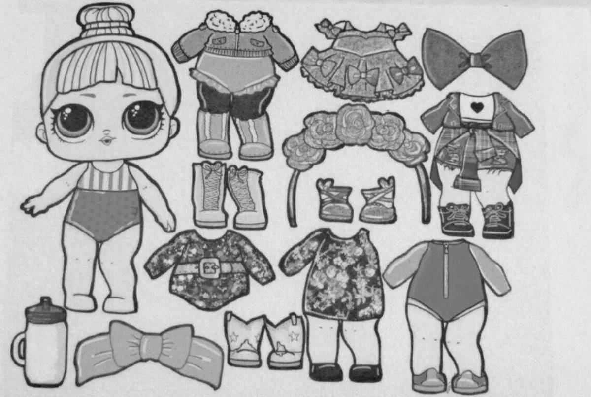 Amazing coloring book lol doll with clothes and accessories