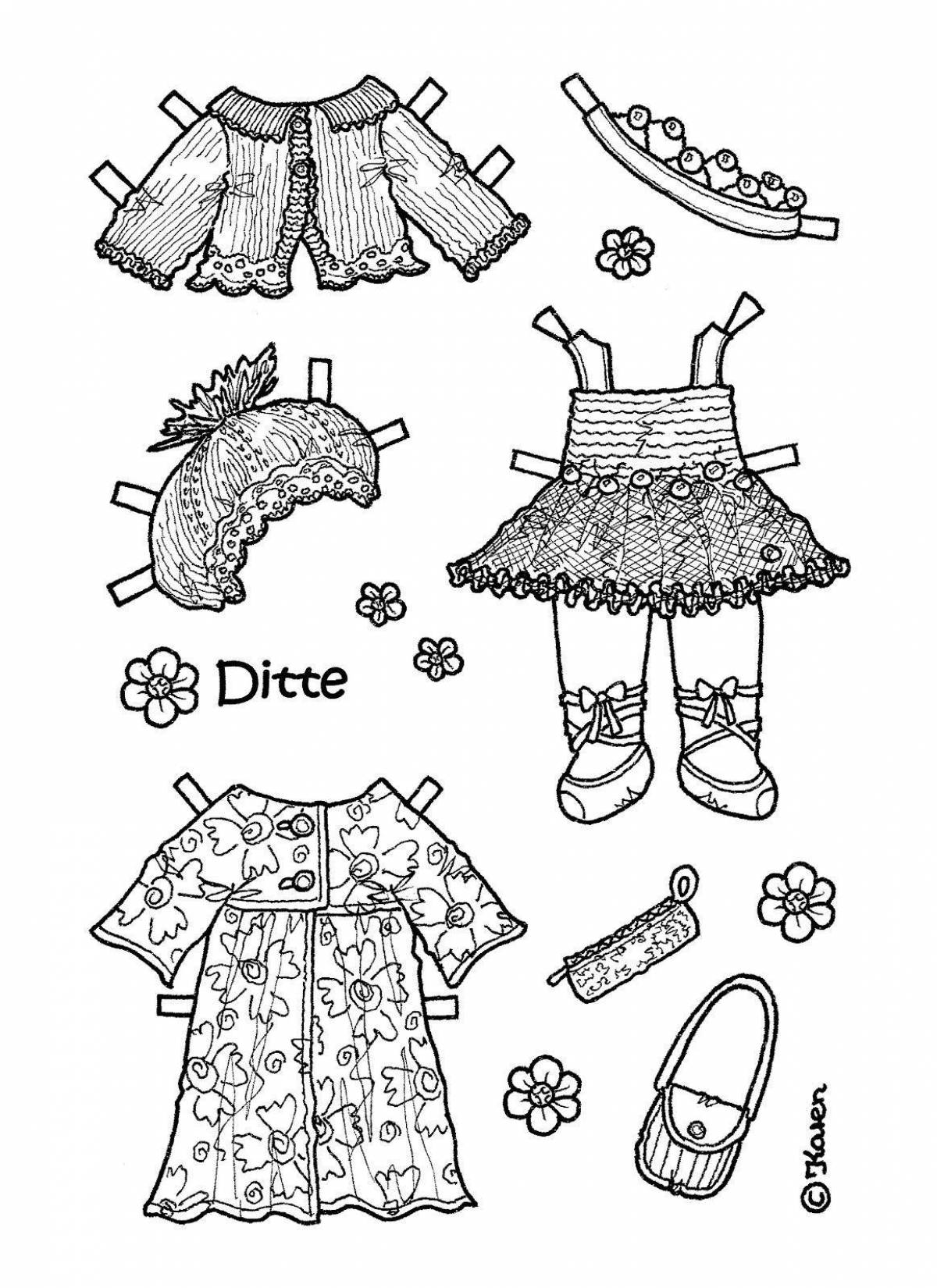 Cool lol doll coloring book with clothes and accessories