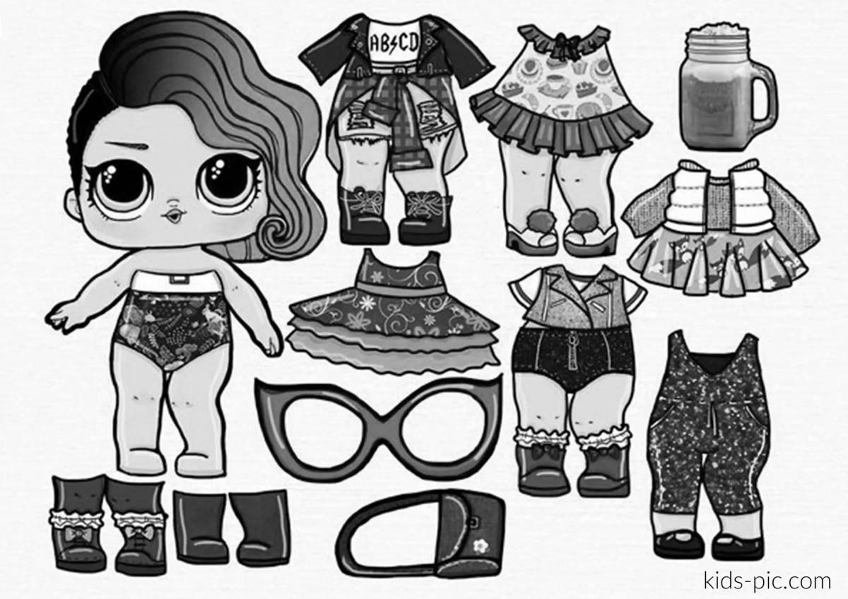 Shine coloring lol doll with clothes and accessories