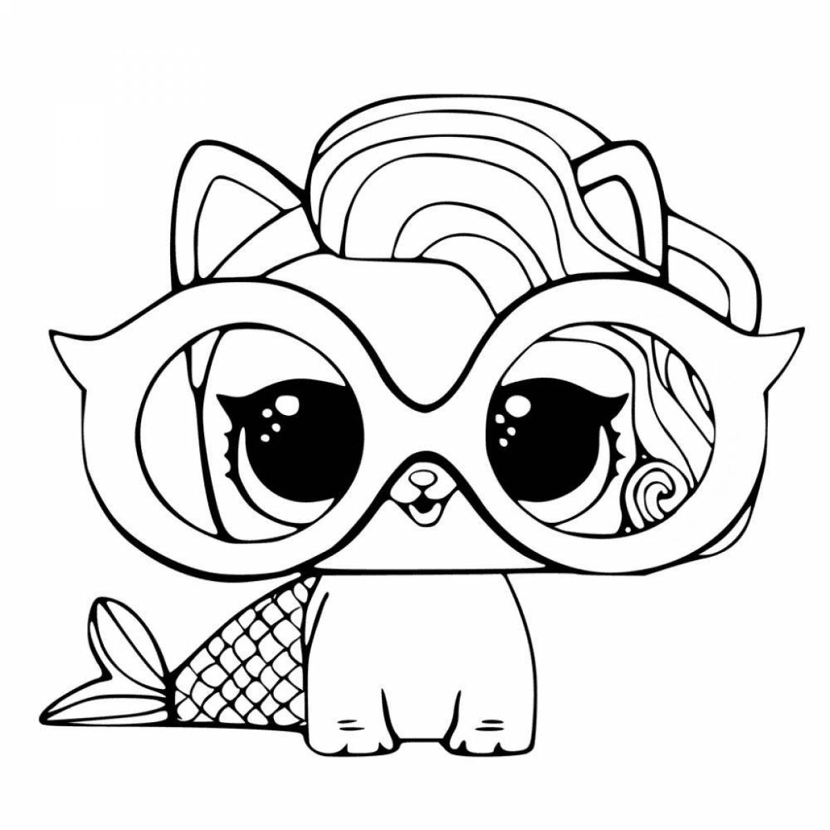 Exquisite lol pets doll coloring pages