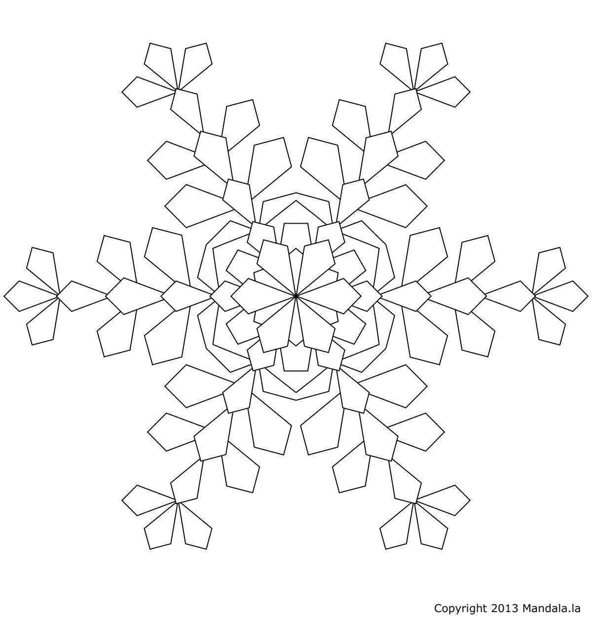 Adorable snowflake coloring book for kids 6-7 years old