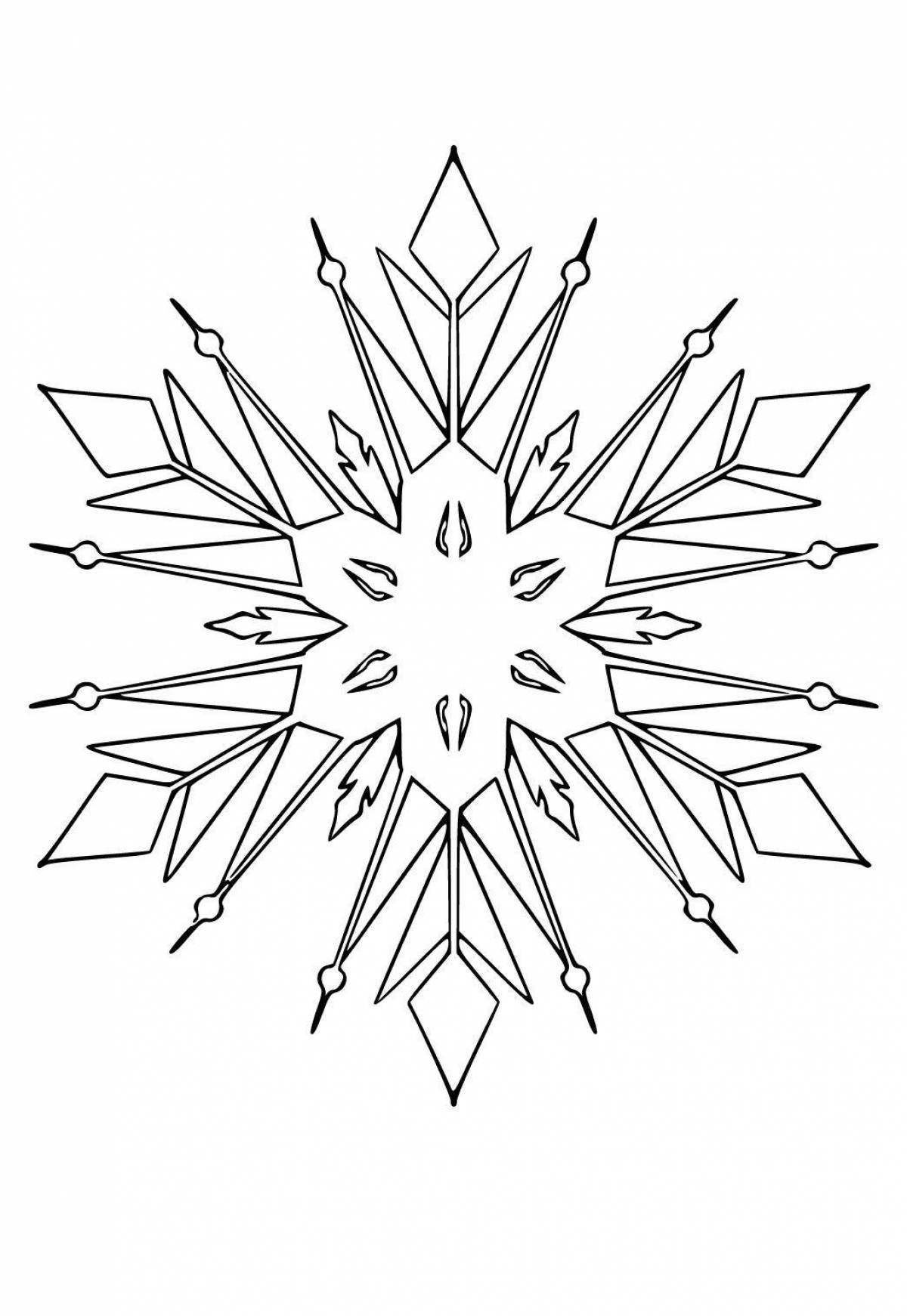 Nice snowflake coloring book for kids 6-7 years old