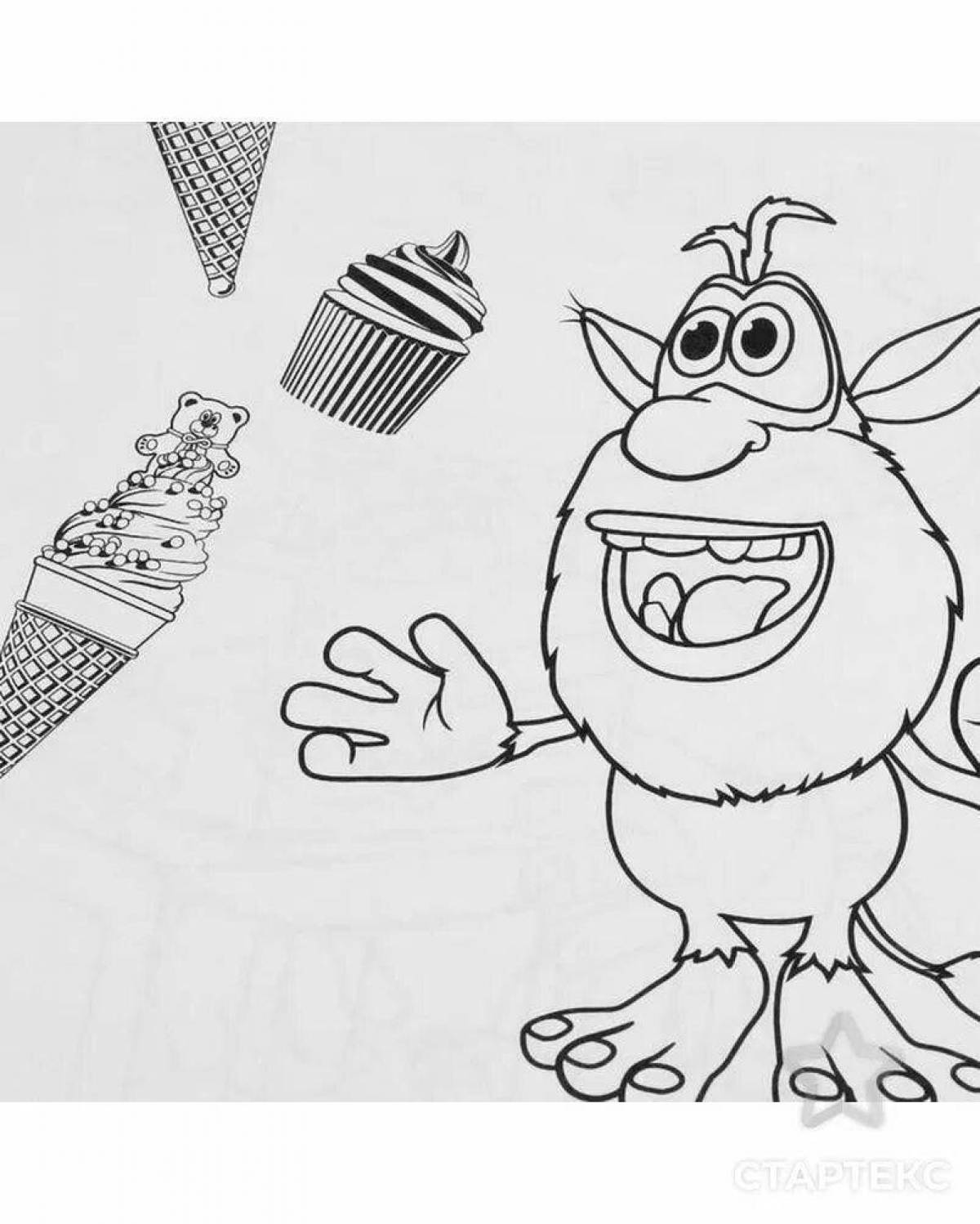 Charming buba coloring book for kids