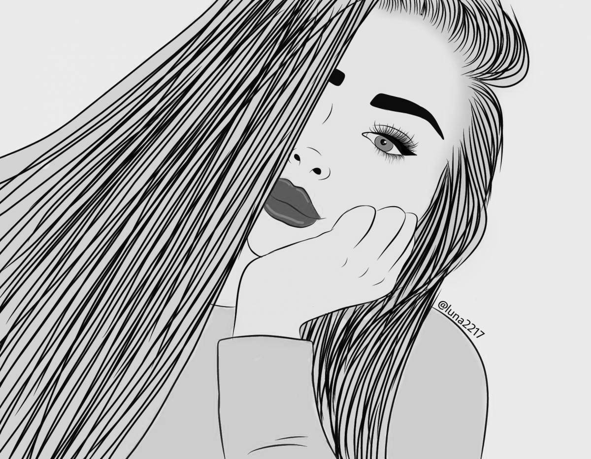 Photo Fun coloring lady diana for girls