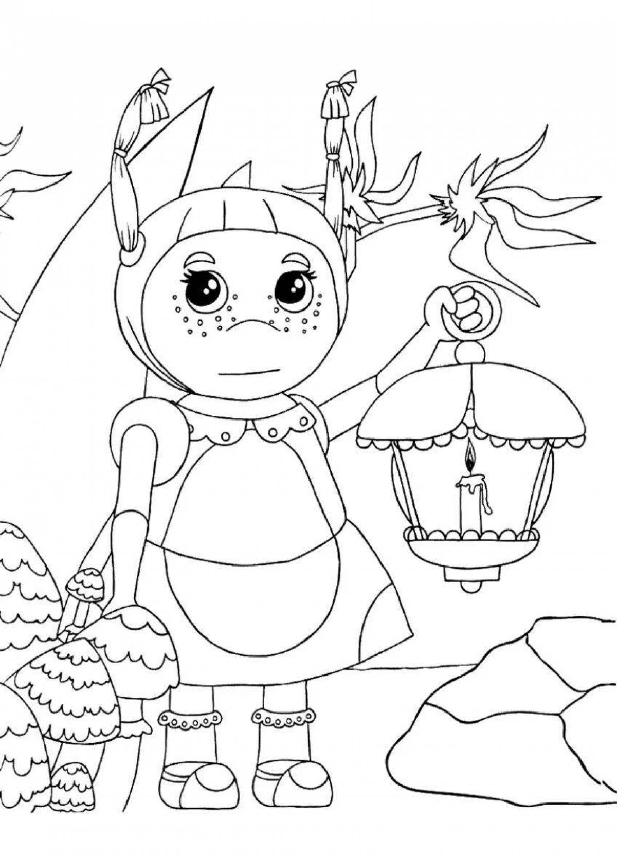 Creative coloring Luntik for children 6-7 years old