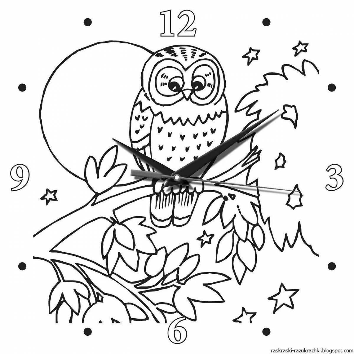 Playful owl in the hollow for preschoolers 2-3 years old