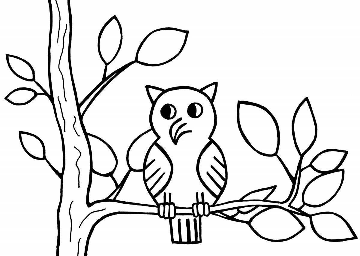 Owl in the hollow for children 2 3 years old #1