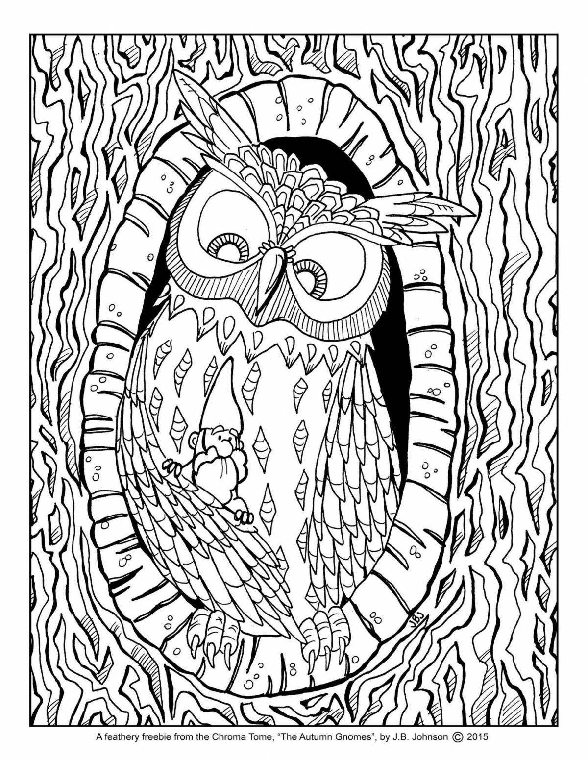 Owl in the hollow for children 2 3 years old #6