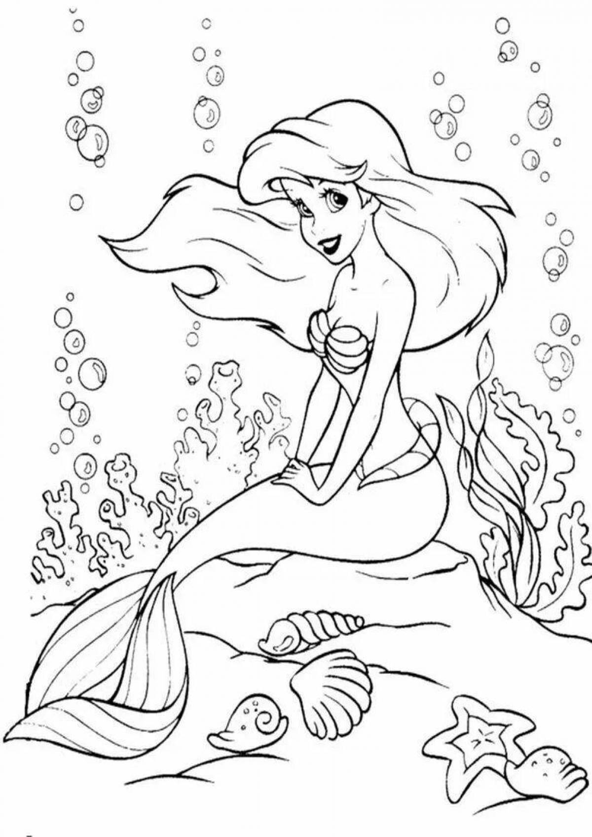 Exquisite mermaid coloring book