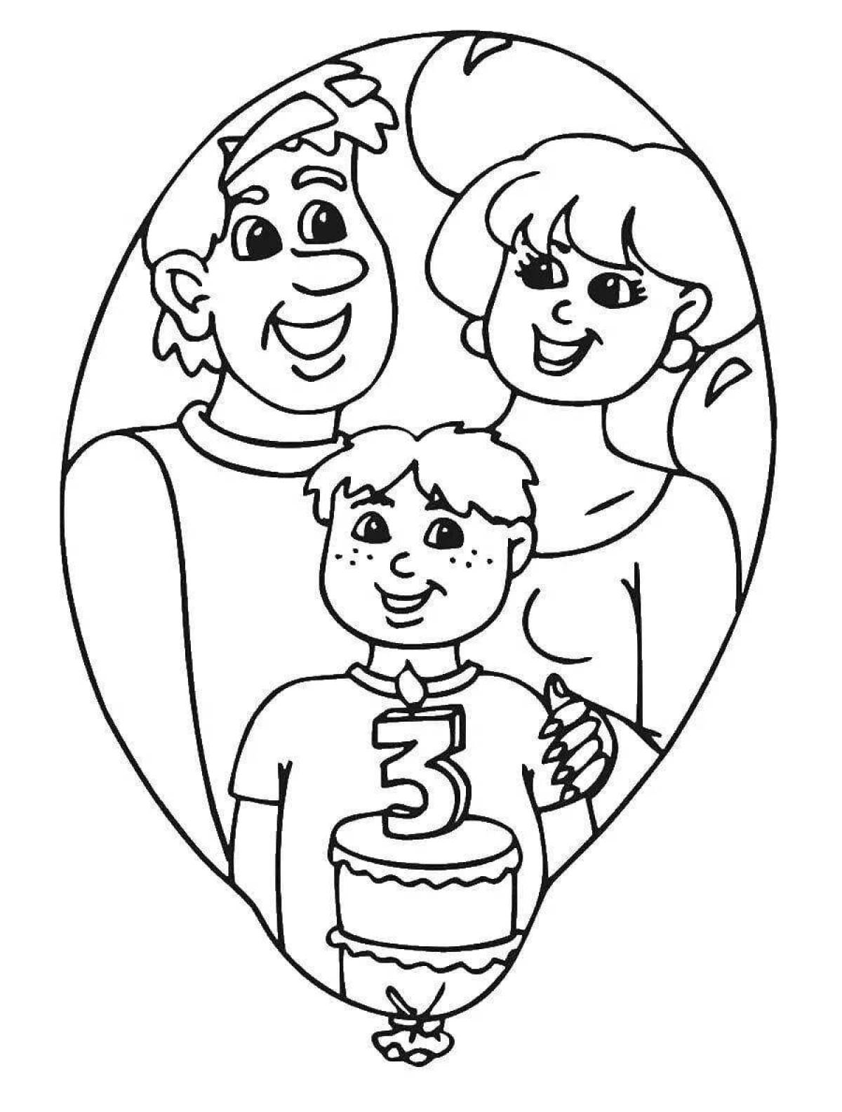 Funny family coloring book