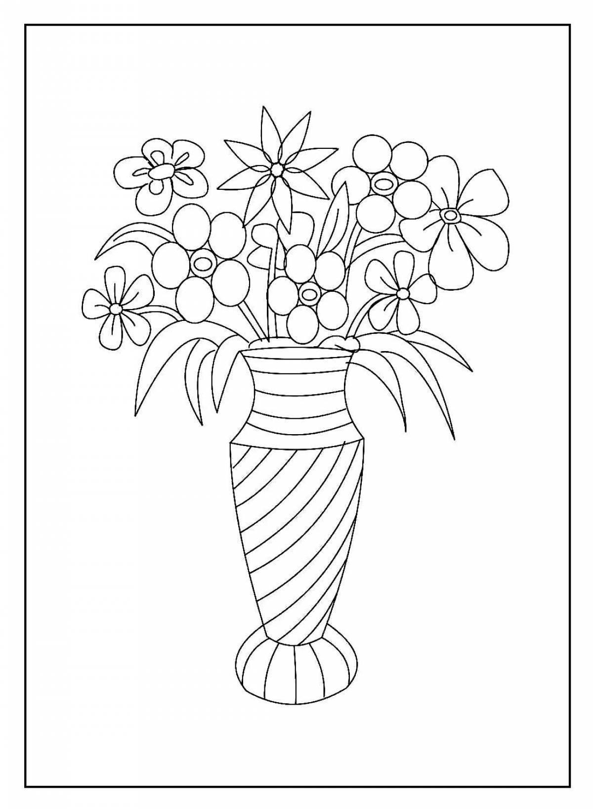 Shining flower vase for children 3-4 years old