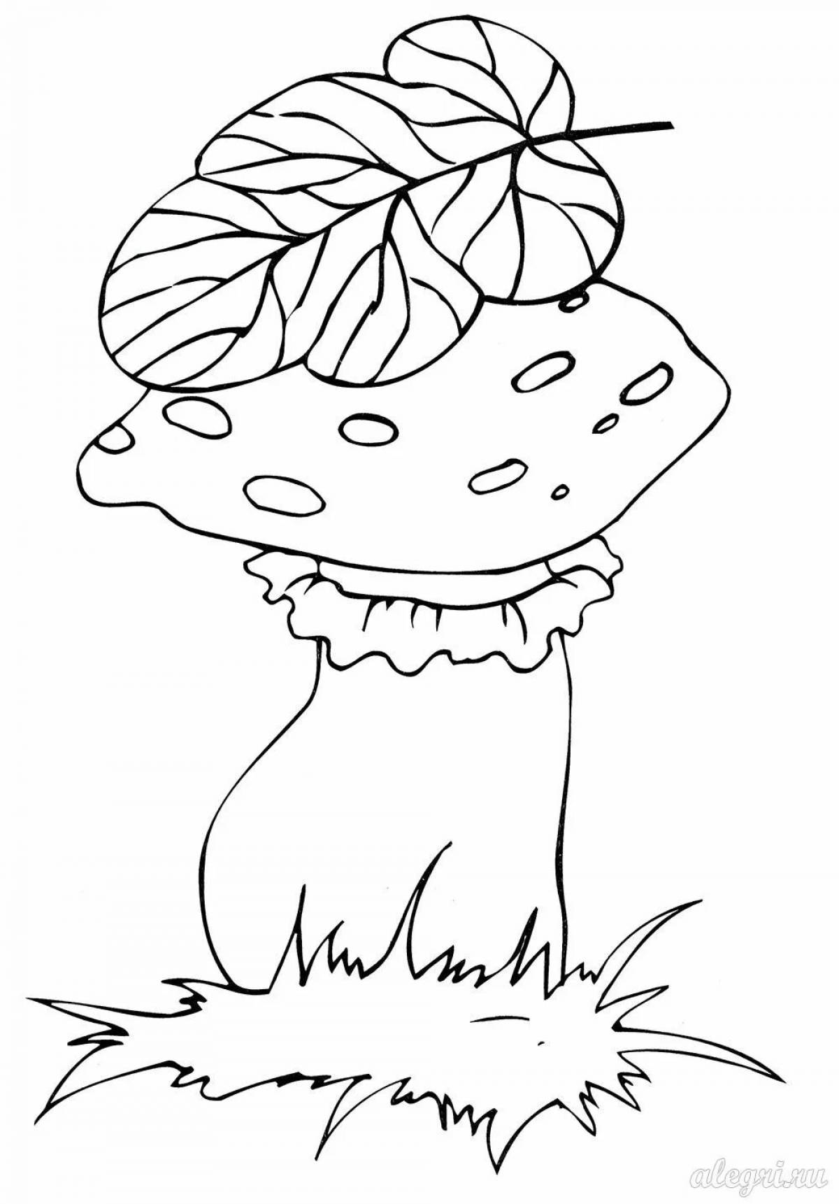 Color-explosion autumn coloring page for children 3-4 years old