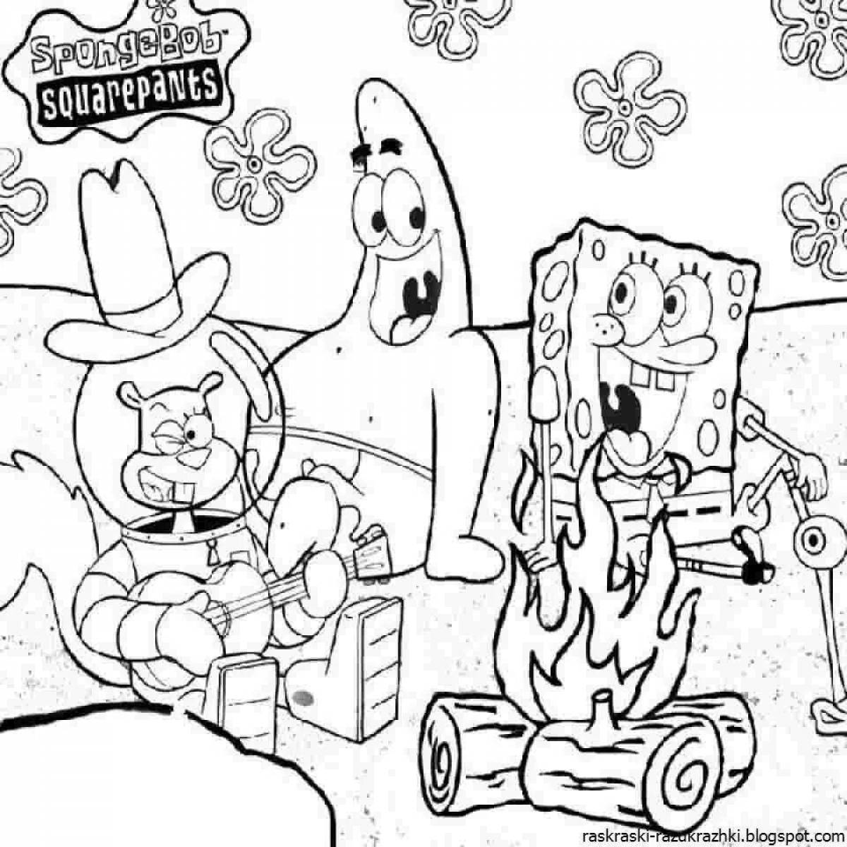 Sweet spongebob coloring pages for girls