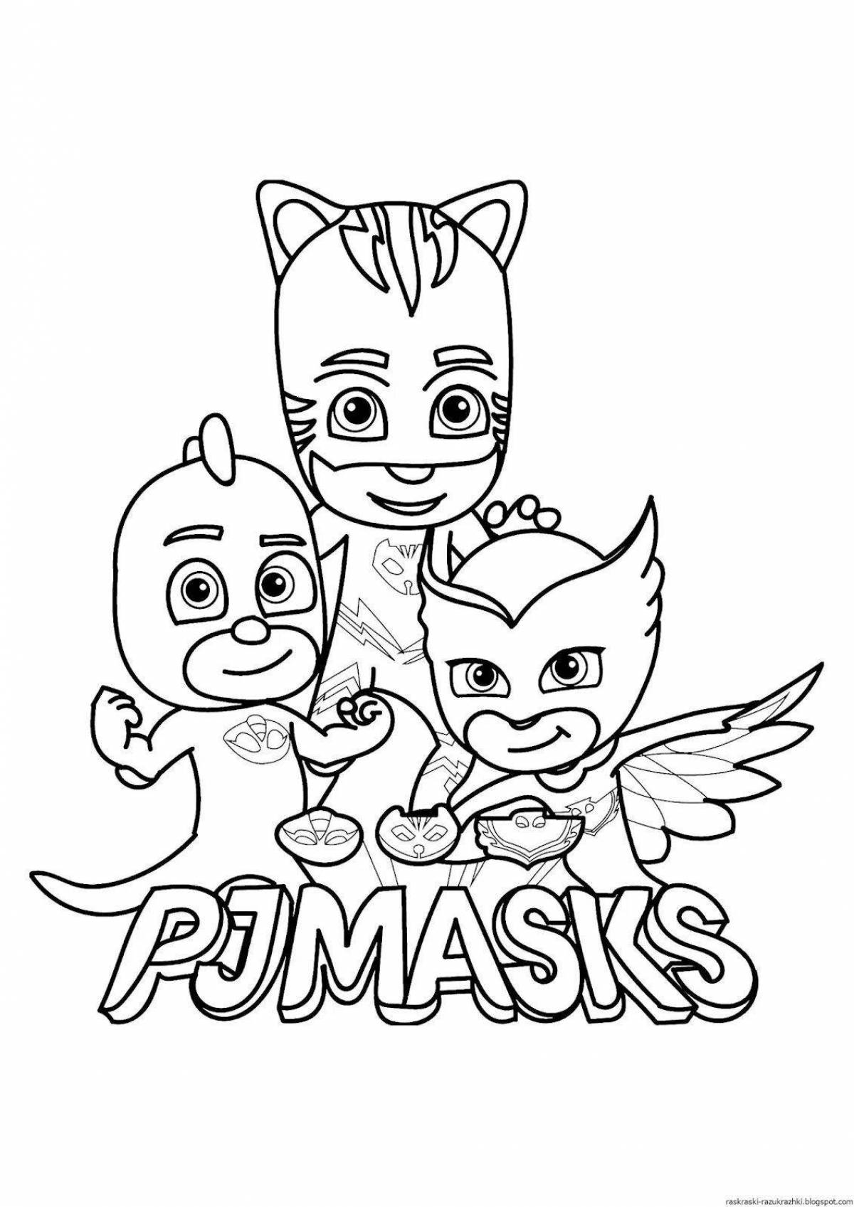Fun characters in masks for 3-4 year olds