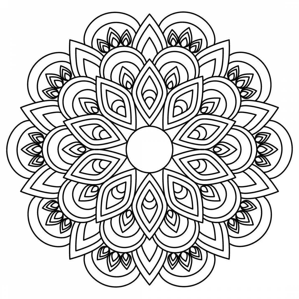 Great mandala coloring to achieve
