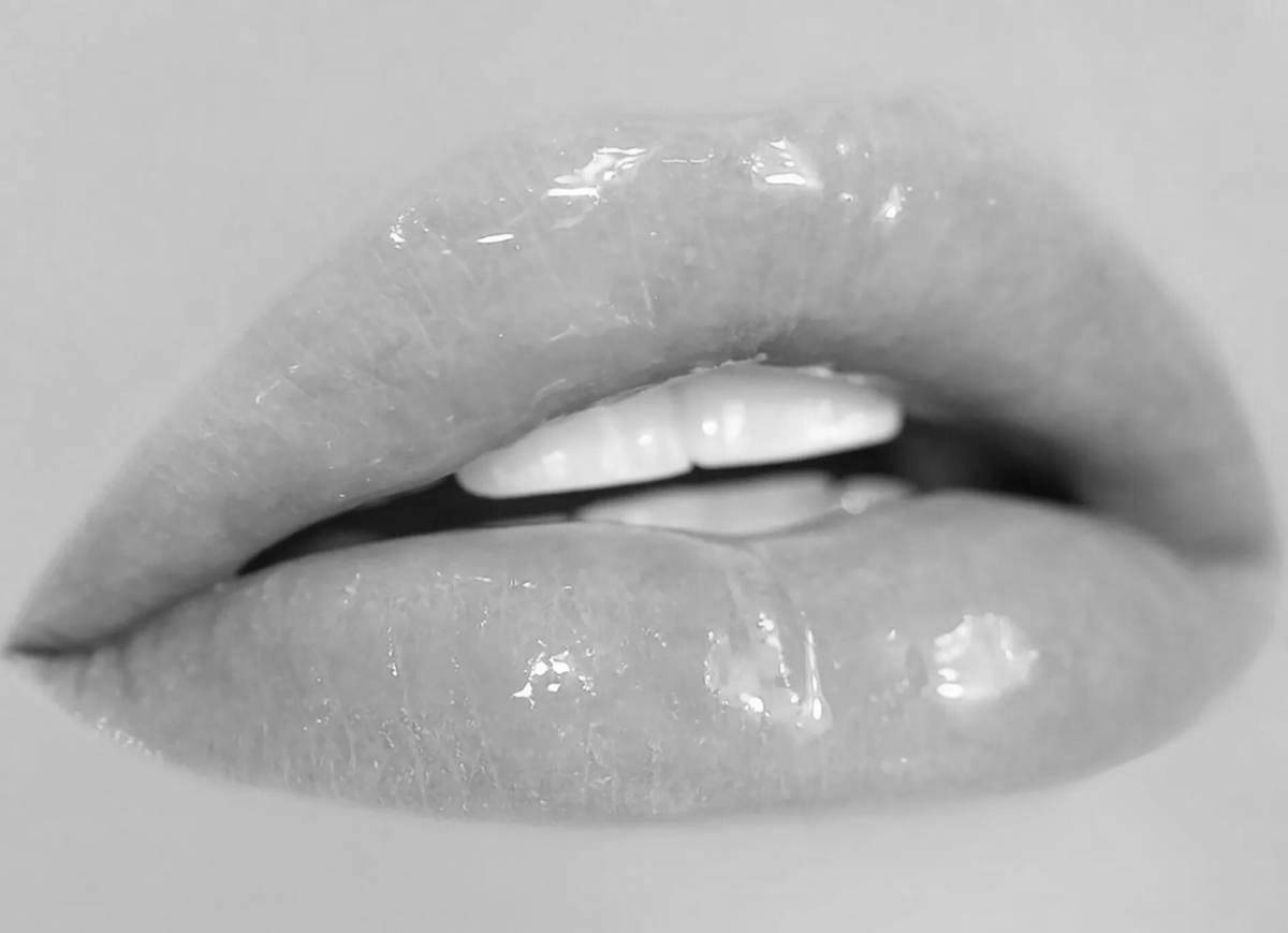 Раскраска очаровательные губы