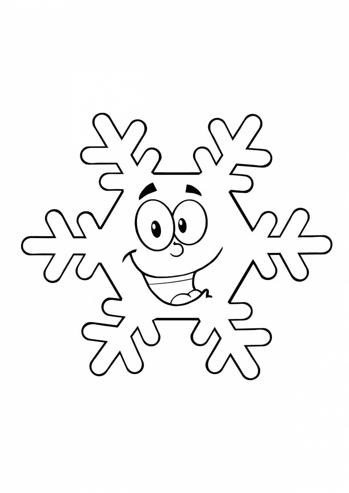 Яркая раскраска «снежинки» для детей 4-5 лет в детском саду