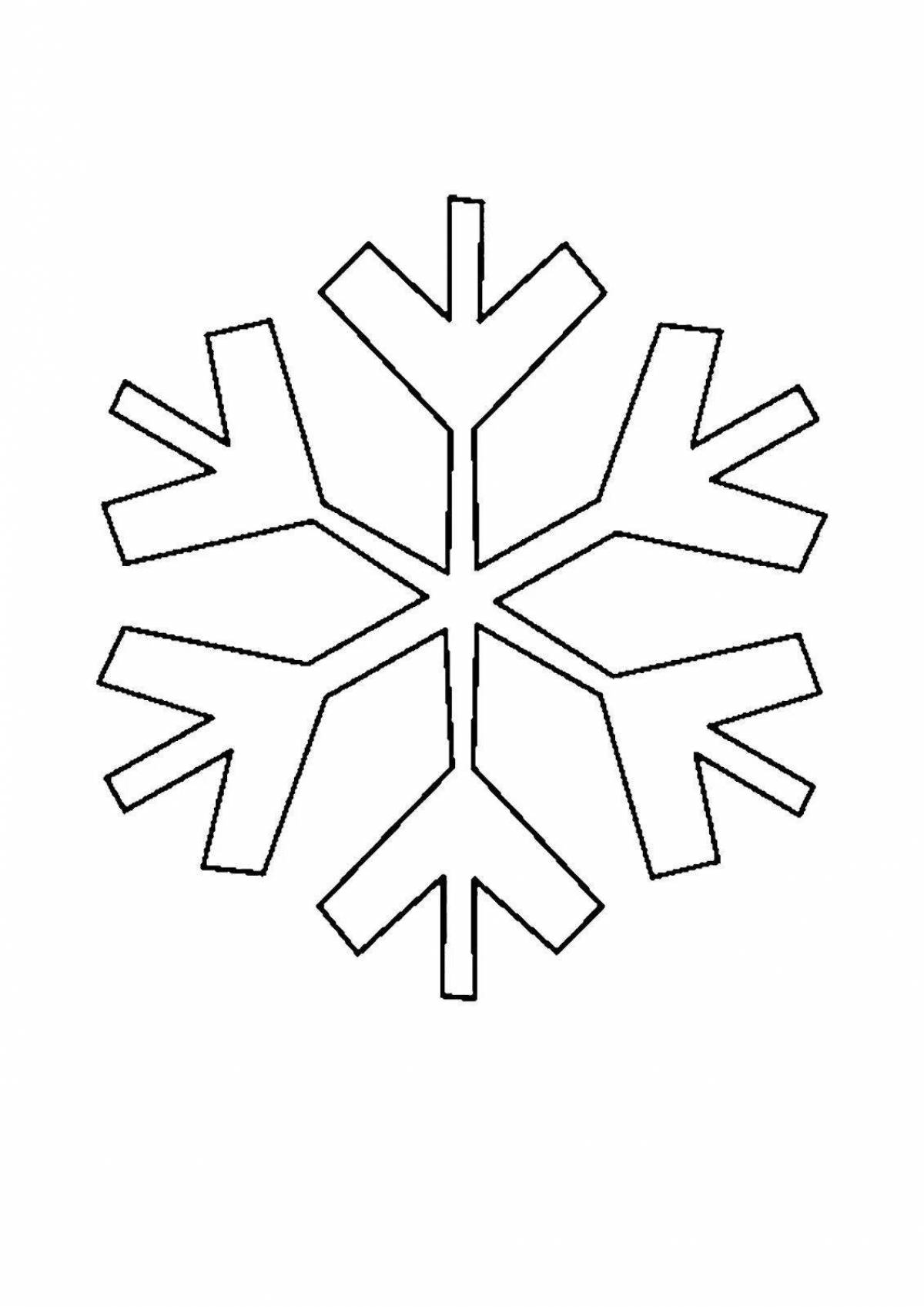 Colorful snowflake coloring book for children 4-5 years old in kindergarten