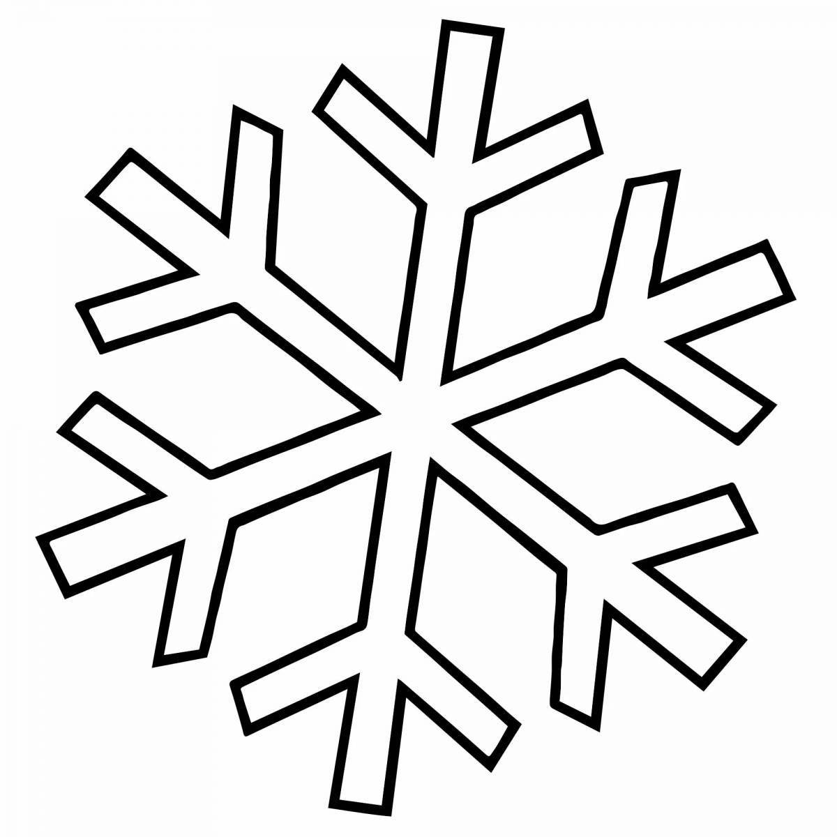 Magic snowflake coloring for children 4-5 years old in kindergarten