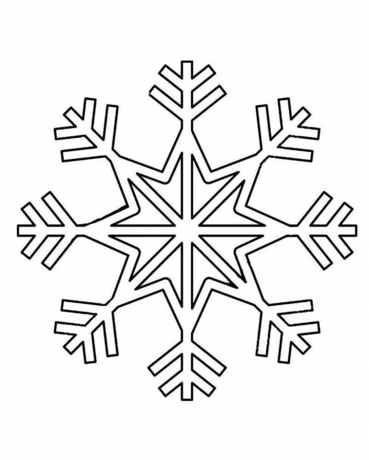 Cute snowflake coloring pages for 4-5 year olds in kindergarten