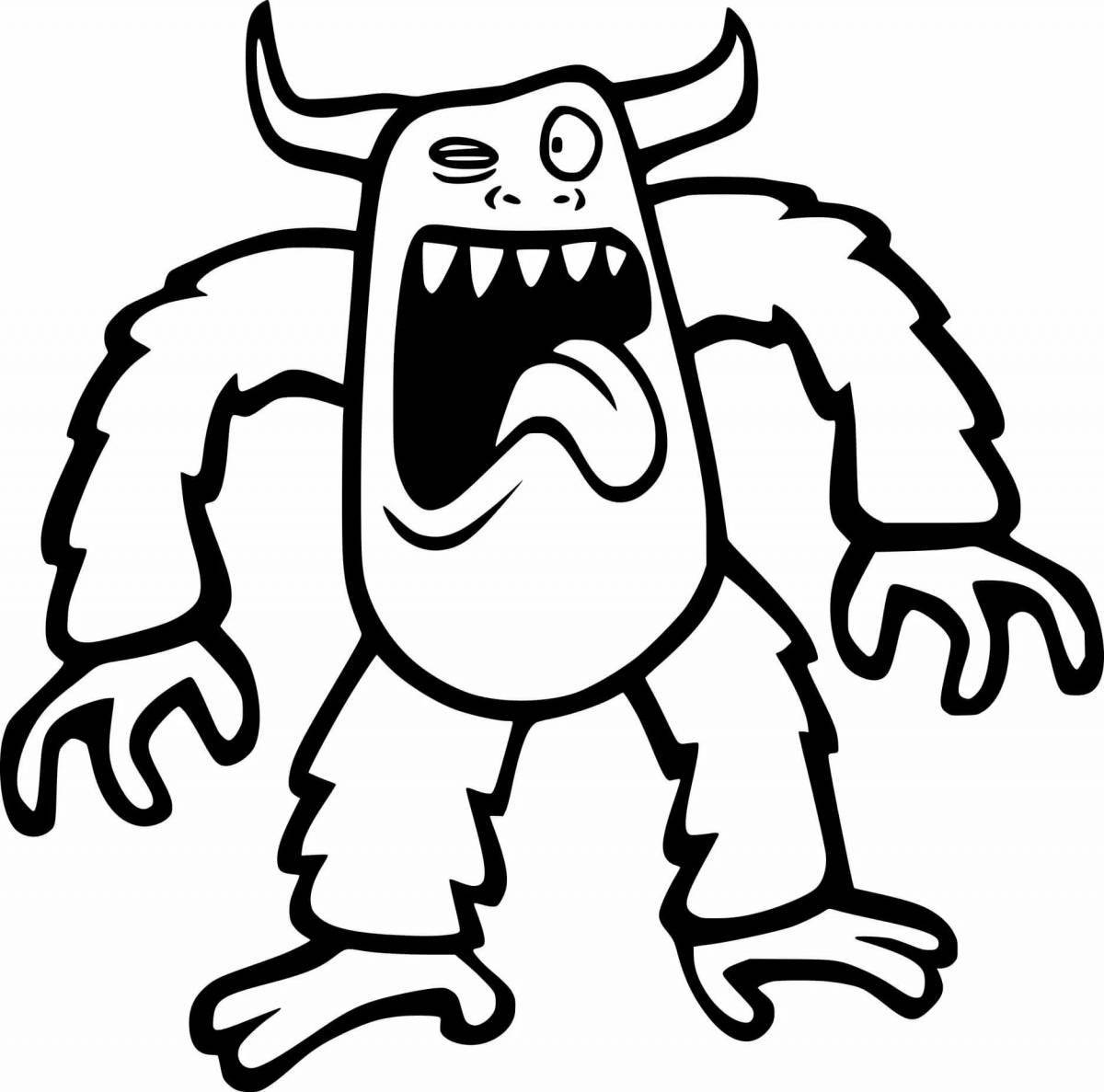 Creative coloring pages monsters for children 6-7 years old