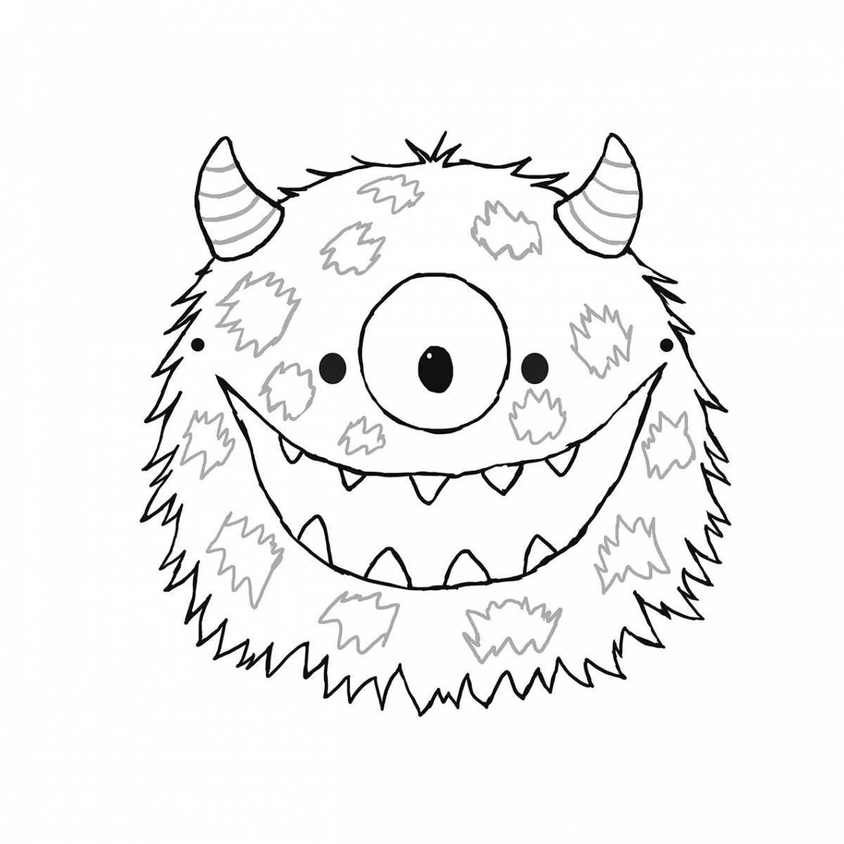 Magic coloring pages monsters for children 6-7 years old