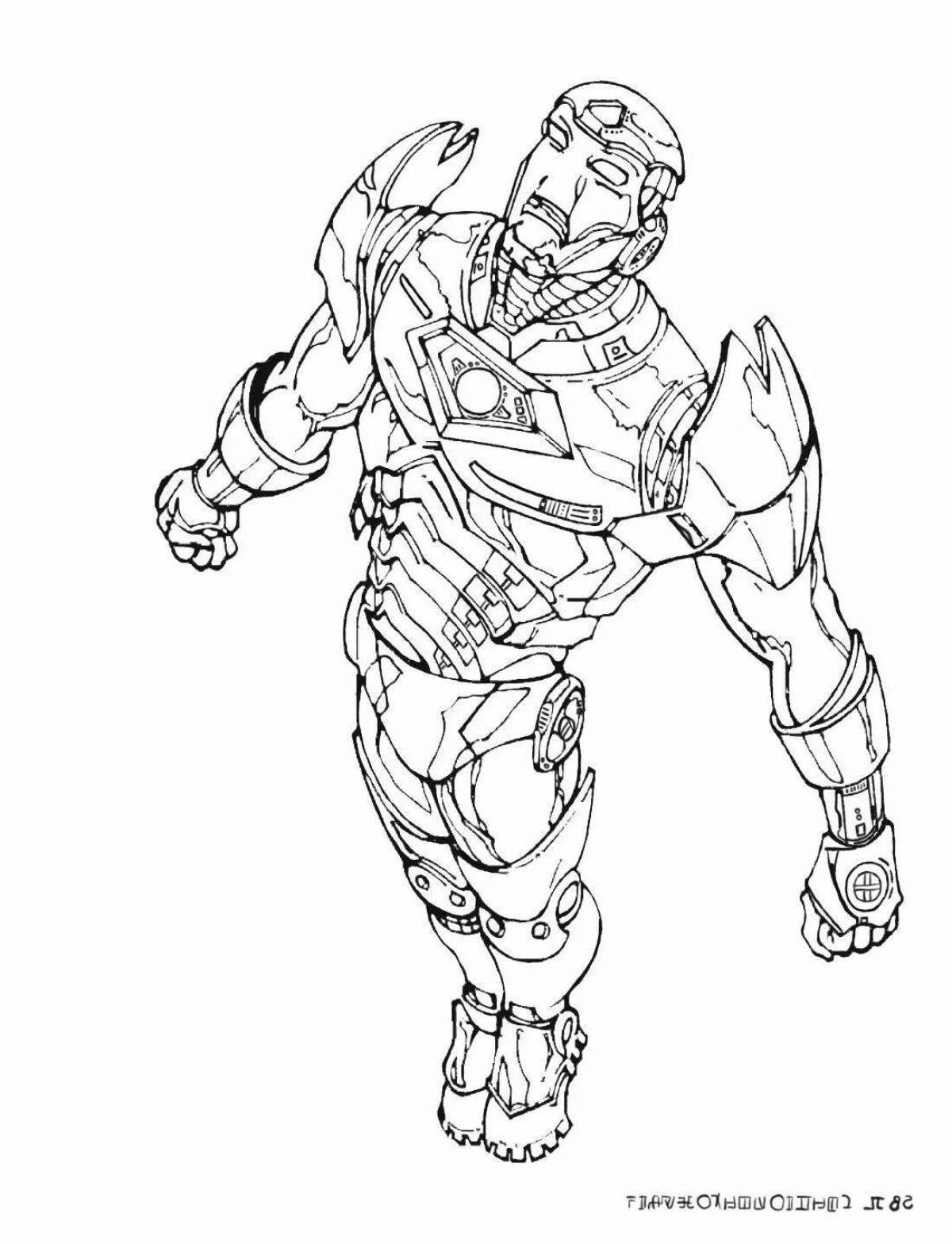 Shiny iron coloring page