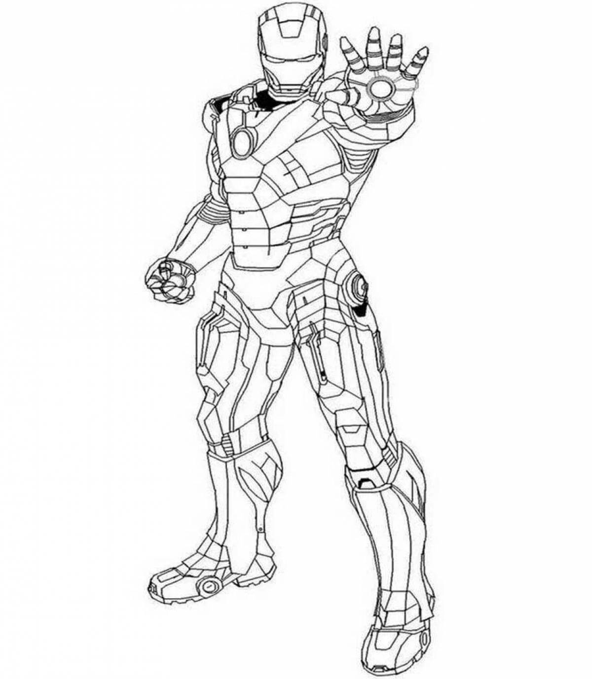 Beautiful iron coloring page