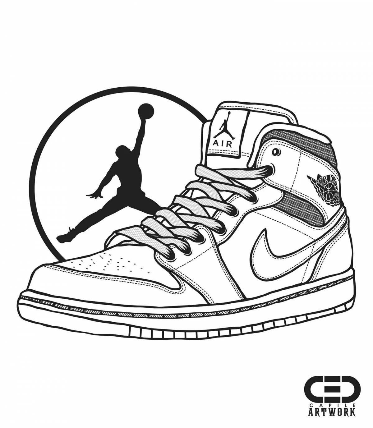 Photo Radiant Jordans coloring page
