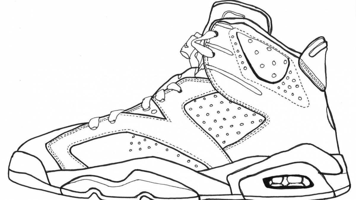 Photo Glitter Jordans coloring book