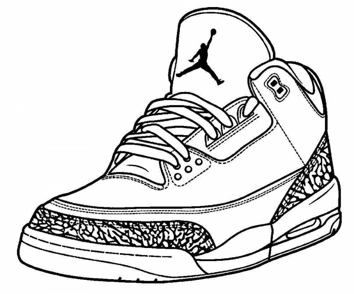 Photo Sparkling Jordans coloring book