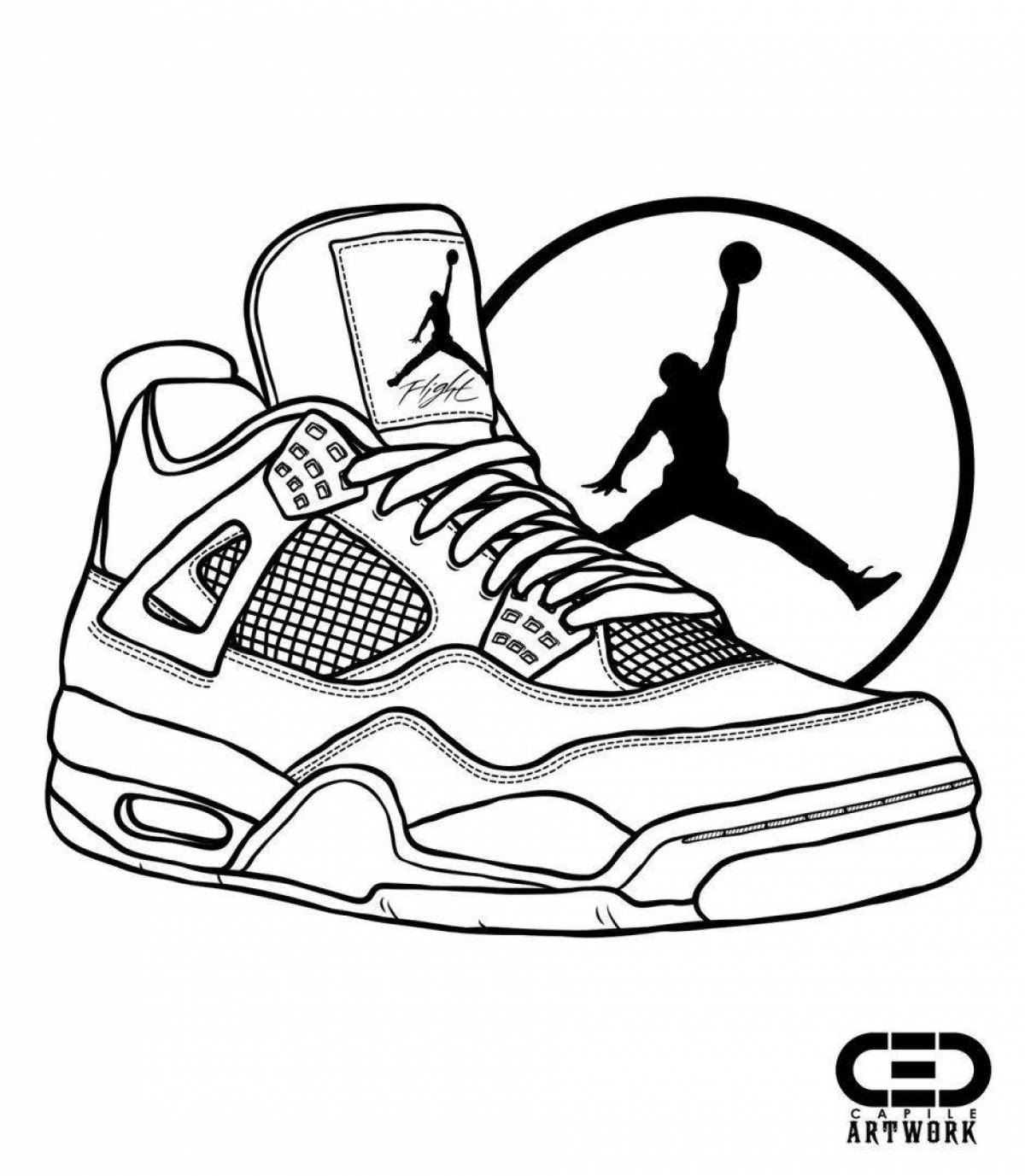 Photo Coloring page playful jordans